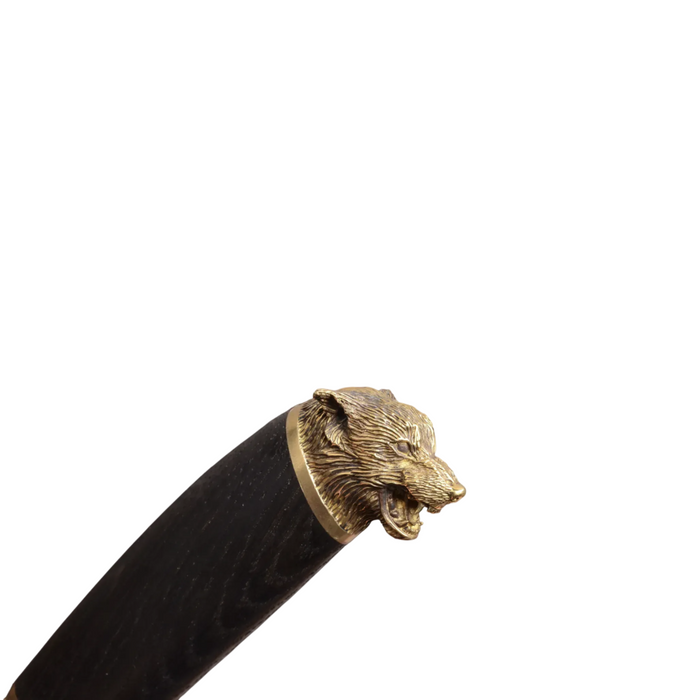Couteau en acier Damas avec manche en bois hybride époxy rouge