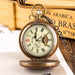 Luxury Tourbillon Pocket Watch - Self-Winding Antique Brass Timepiece