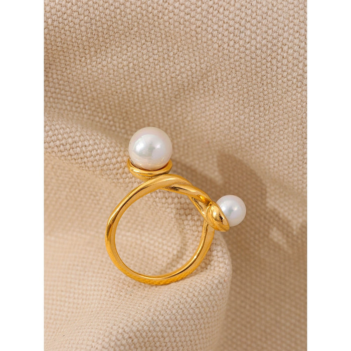 Perl Designer Golden Ring for Lady