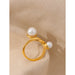 Perl Designer Golden Ring for Lady