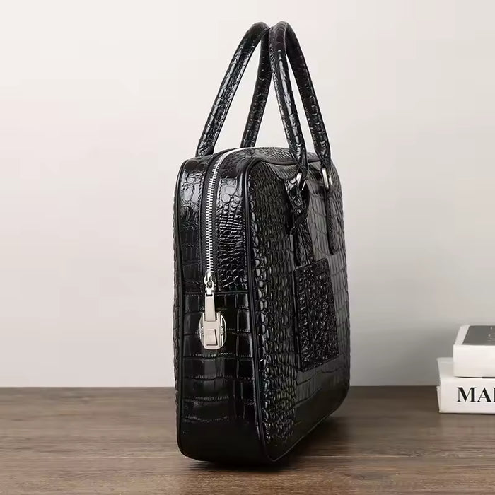 Einzigartige Herren-Ledertasche für Laptop und Dokumente