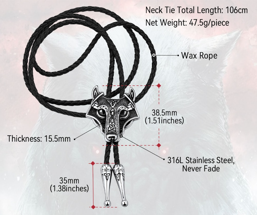 Stainless Steel Bolo Tie – Viking, Gothic & Western Styles for Men & Women