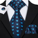 Royal Blue Floral Silk Tie for Classy Men - Elegant Accessory for Formal Occasions