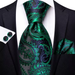 Teal  Gold Paisley Silk Tie for Men - Classy Accessory for Formal Attire