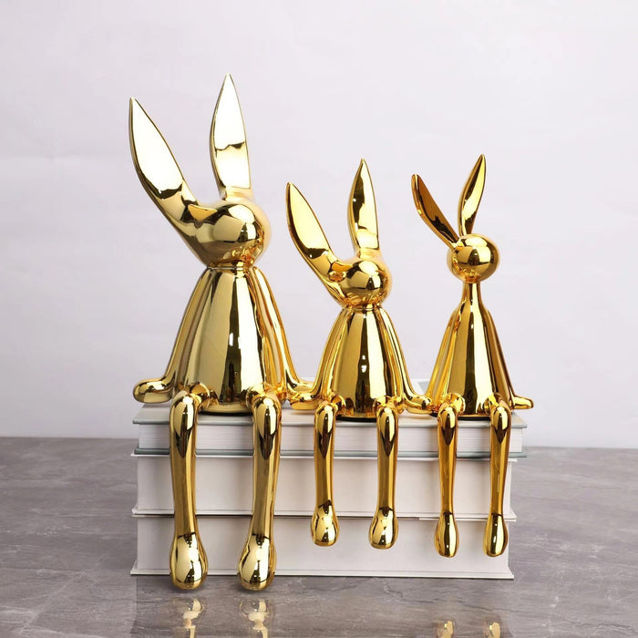 Exquisite Rabbit Resin Statue Realistic