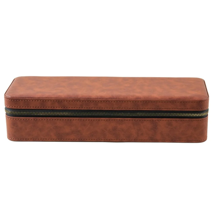 Luxury Watch Case with Logo – Gloss PU, 6/12 Slots, Scratchproof