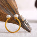 Designer Exclusive Golden Ring with Pearls