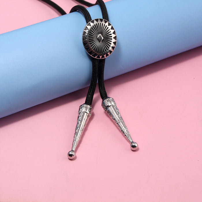 Vintage Cowboy Bolo Tie with Jazz Hat Pendant