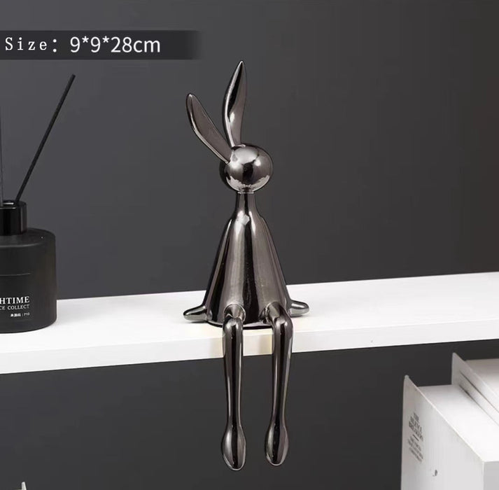 Exquisite Rabbit Resin Statue Realistic