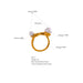 Perl Designer Golden Ring for Lady