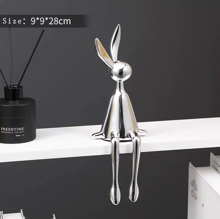 Exquisite Rabbit Resin Statue Realistic