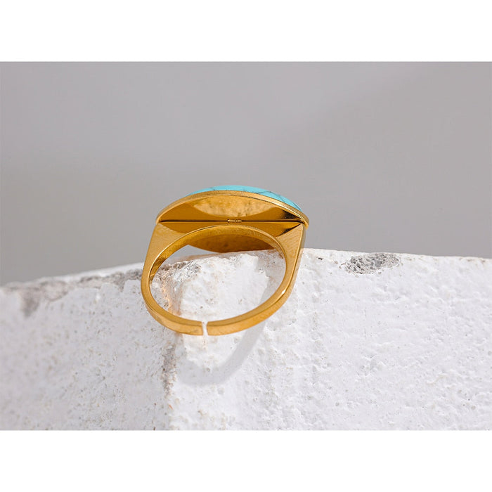 Exclusive Turquoise Crystal Golden Ring