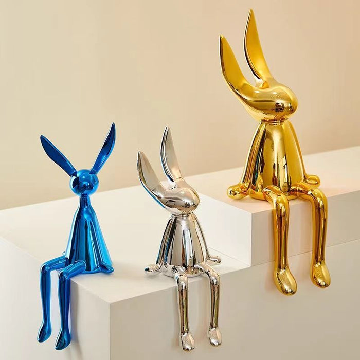 Exquisite Rabbit Resin Statue Realistic