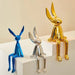 Exquisite Rabbit Resin Statue Realistic