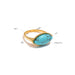 Exclusive Turquoise Crystal Golden Ring