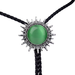Black Agate Bolo Tie Sunflower Shape Bolo Ties Men's Bolo Necktie