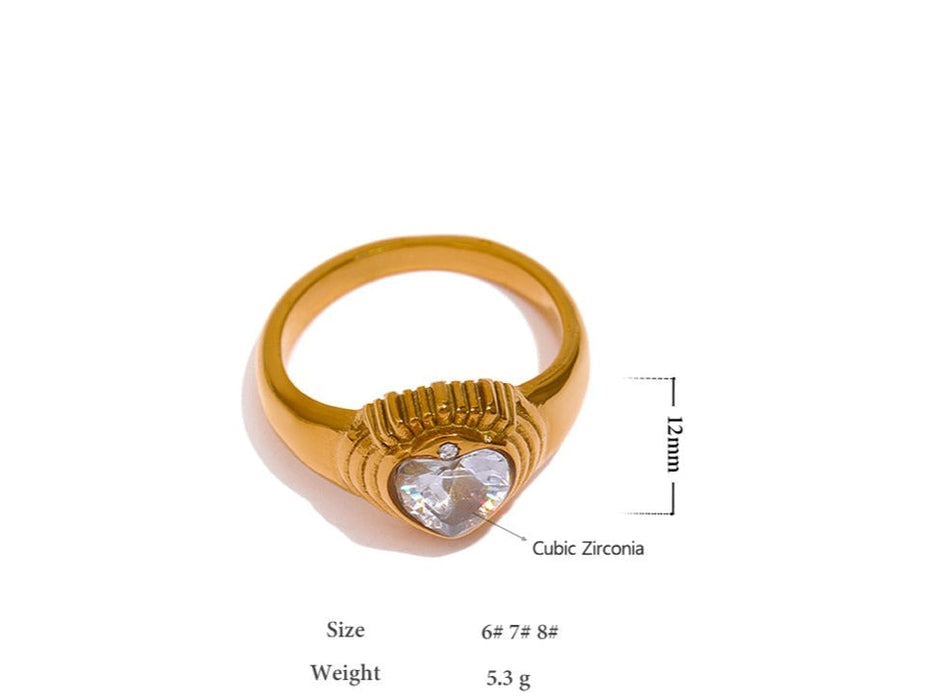 Romantic Design Golden Ring for Lady