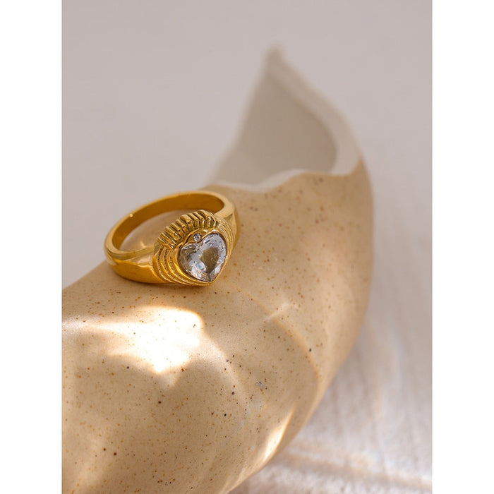 Romantic Design Golden Ring for Lady