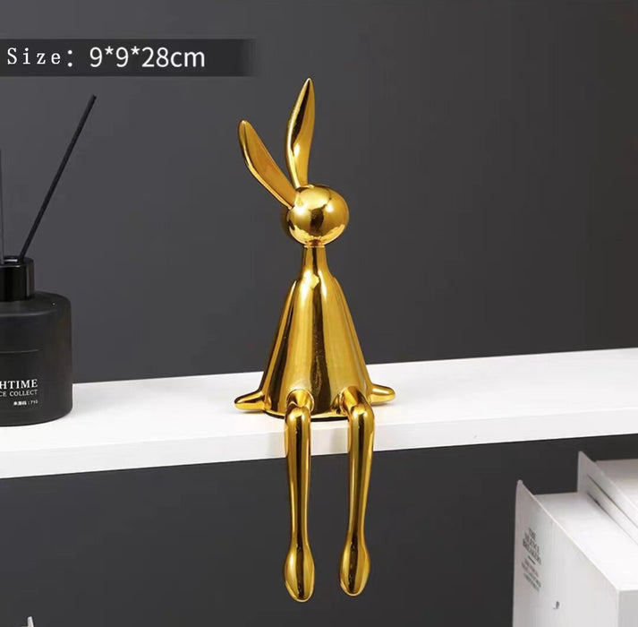 Exquisite Rabbit Resin Statue Realistic