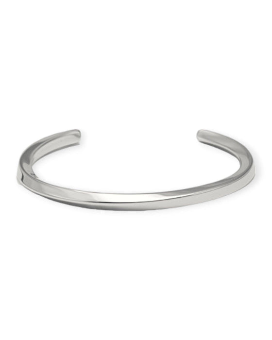 Elegant Twisted Cuff Bracelet Shiny Finish