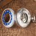 Star Decor Half Hunter Pocket Watch - Silver Bronze Gold Manual Wind