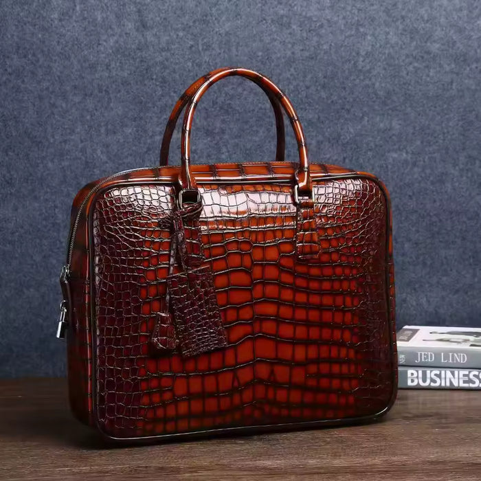 Einzigartige Herren-Ledertasche für Laptop und Dokumente