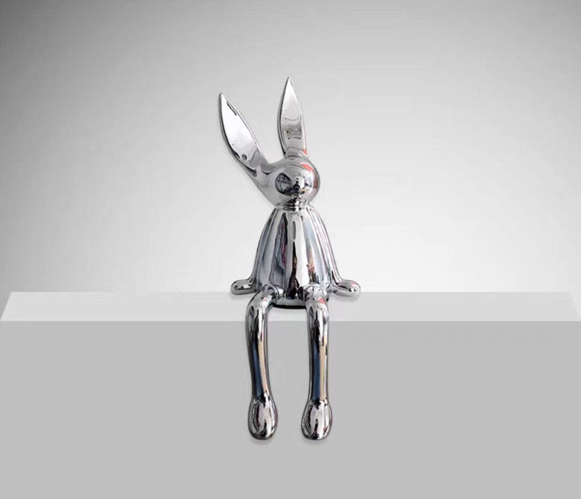 Exquisite Rabbit Resin Statue Realistic