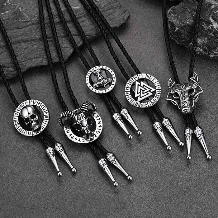 Stainless Steel Bolo Tie – Viking, Gothic & Western Styles for Men & Women