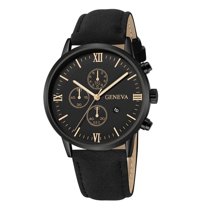 VOLTERA®  Luxury Black Quartz Watch for Men