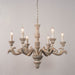 Exquisite Wood Chandelier with 6 or 8 LED Bulbs