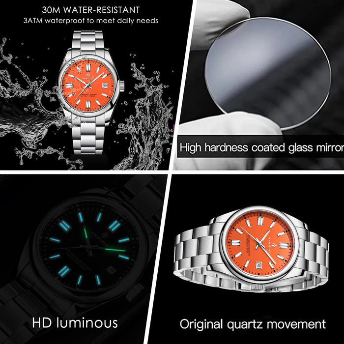 ARGELIN®  Exclusive Waterproof Silver Watch