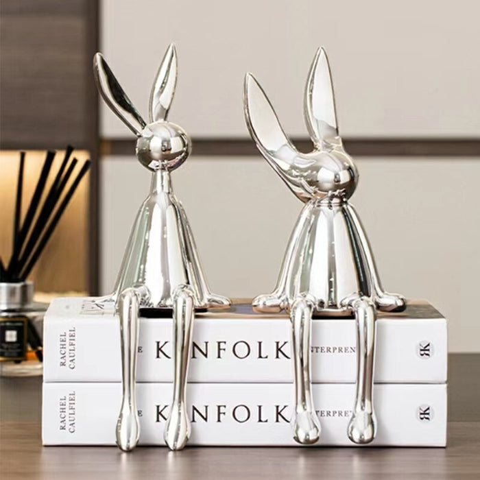 Exquisite Rabbit Resin Statue Realistic