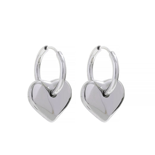 Round Earrings with Heart