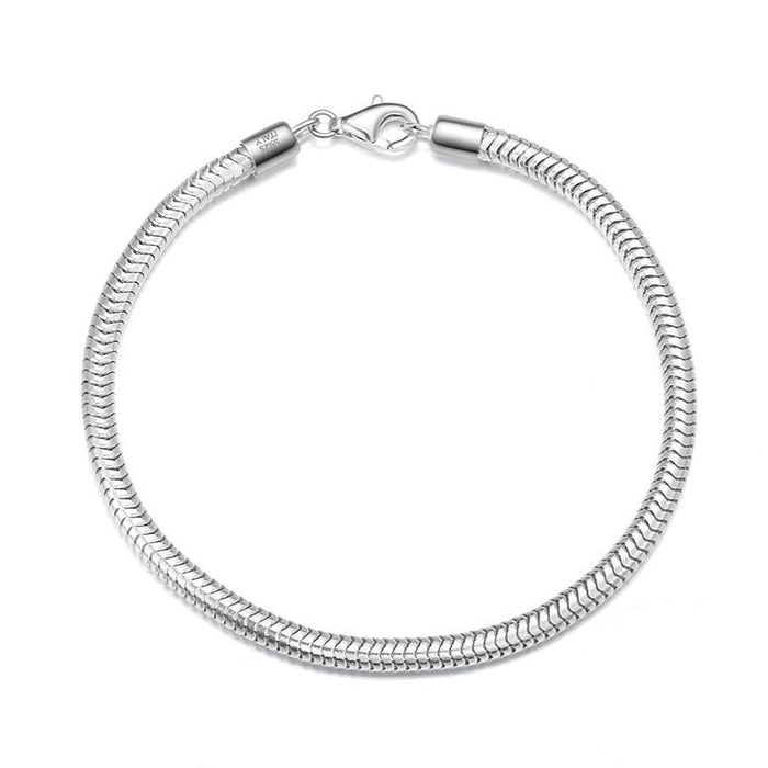 Round Snake Bracelet | 925 Silver 3mm