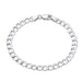 Curb Bracelet – 5mm 925 Silver, Rhodium Coated