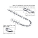 Figaro Bracelet – 5mm 925 Silver, Rhodium Coated