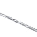 Figaro Bracelet – 5mm 925 Silver, Rhodium Coated