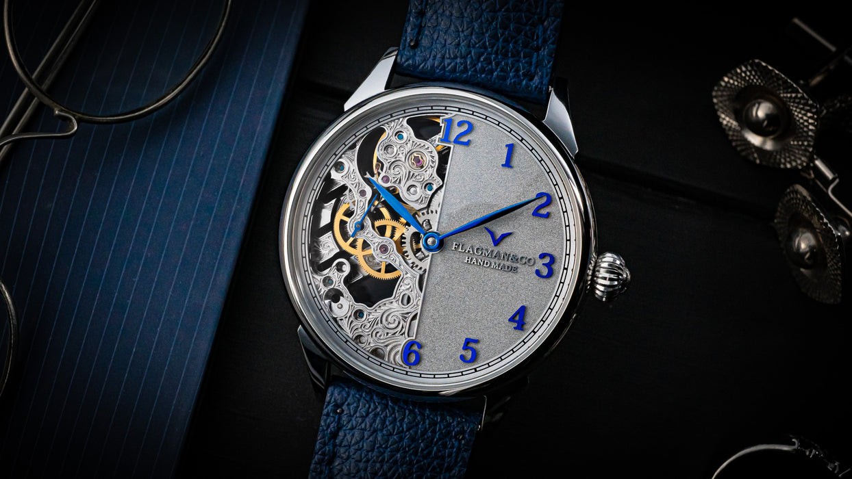Skeleton Mechanical Watch for Men – Engraved Luxury Timepiece
