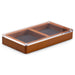Stylish wood tray for jewelry with acrylic cover