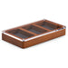 Wood jewelry organizer tray with magnetic lid
