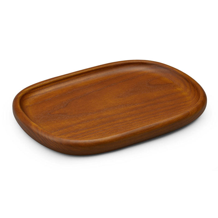Natural wood jewelry display tray with Nordic design