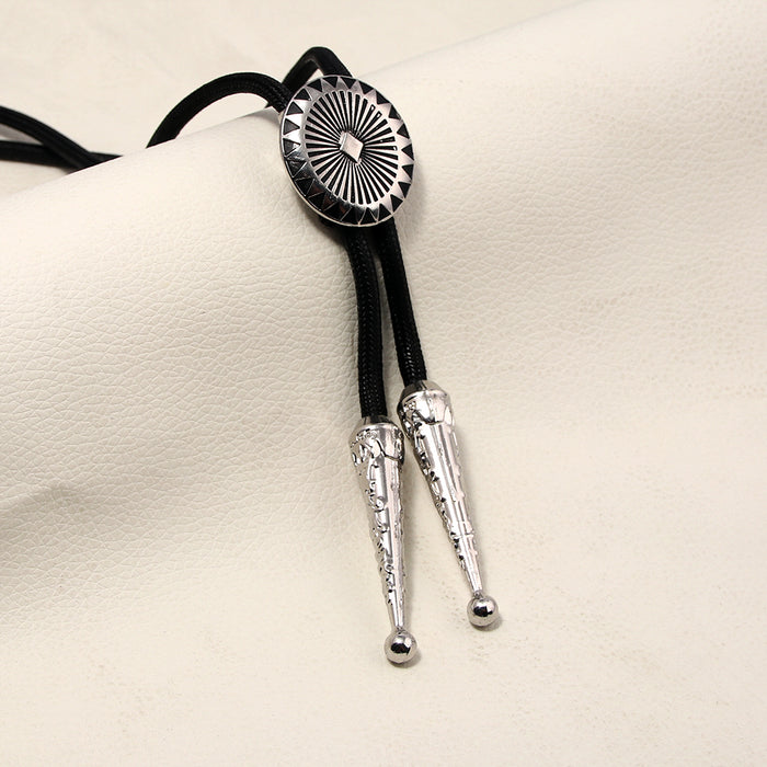 Vintage Cowboy Bolo Tie with Jazz Hat Pendant