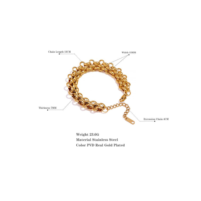 Chic Golden Bracelet for Ladies