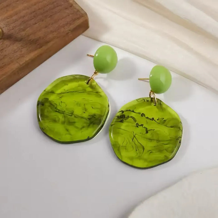 Irregular Acrylic Statement Stud Earrings