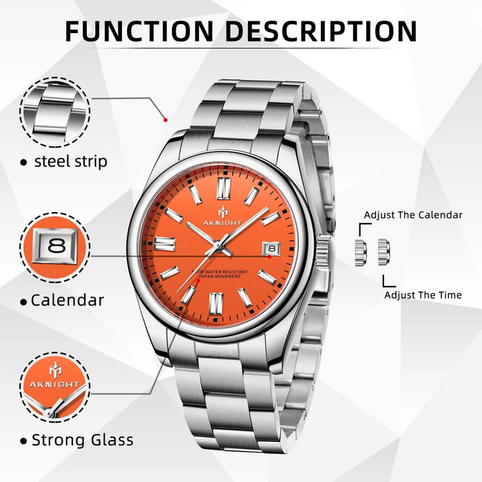 ARGELIN®  Exclusive Waterproof Silver Watch