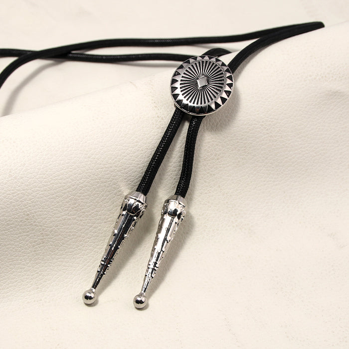 Vintage Cowboy Bolo Tie with Jazz Hat Pendant