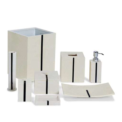 Santorini Bathroom Set – Quartz-Style Resin, 6-Piece Design