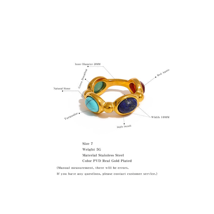 Stylish Golden ring with Colorful Crystals