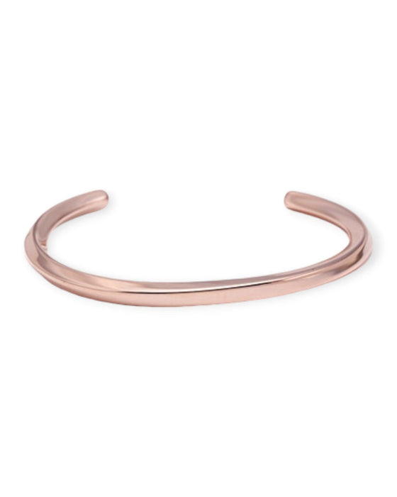 Modern Spiral Cuff Bracelet Polished Metal