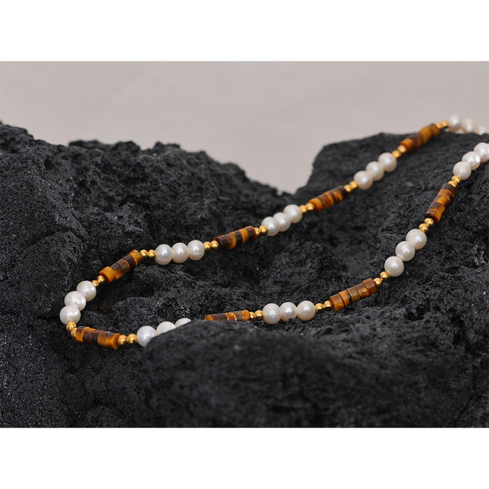 Pearl and Stone Collection Necklace